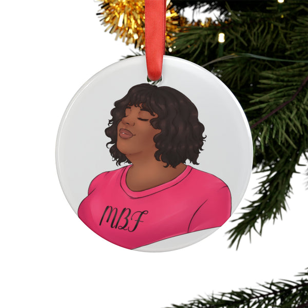 Allyson Acrylic Ornament with Ribbon Home Decor Printify