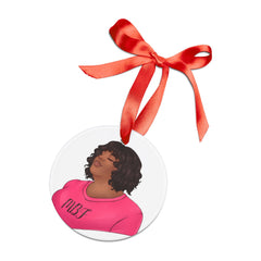 Allyson Acrylic Ornament with Ribbon Home Decor Printify