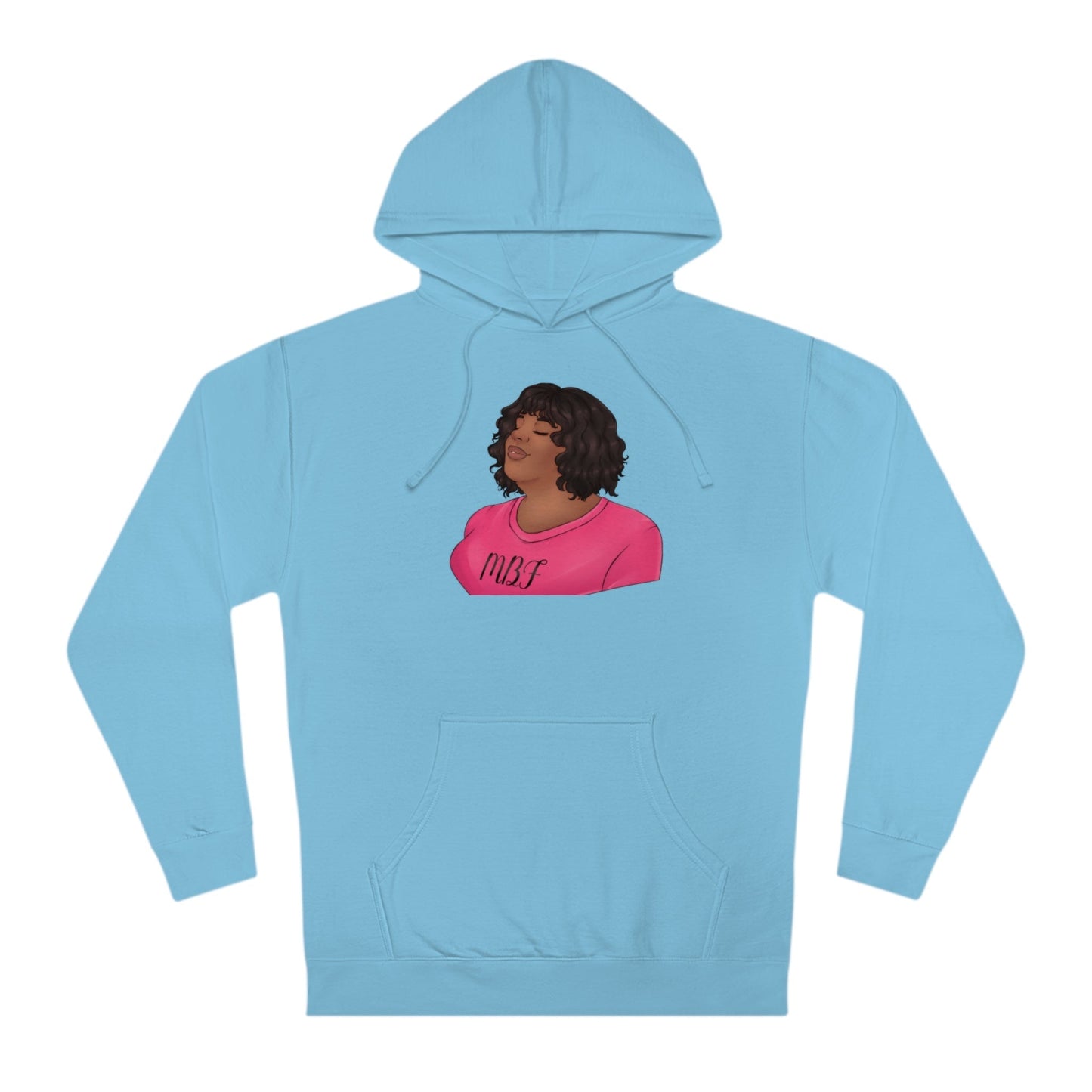 Allyson Unisex Hooded Sweatshirt Hoodie Printify Blue Aqua XS