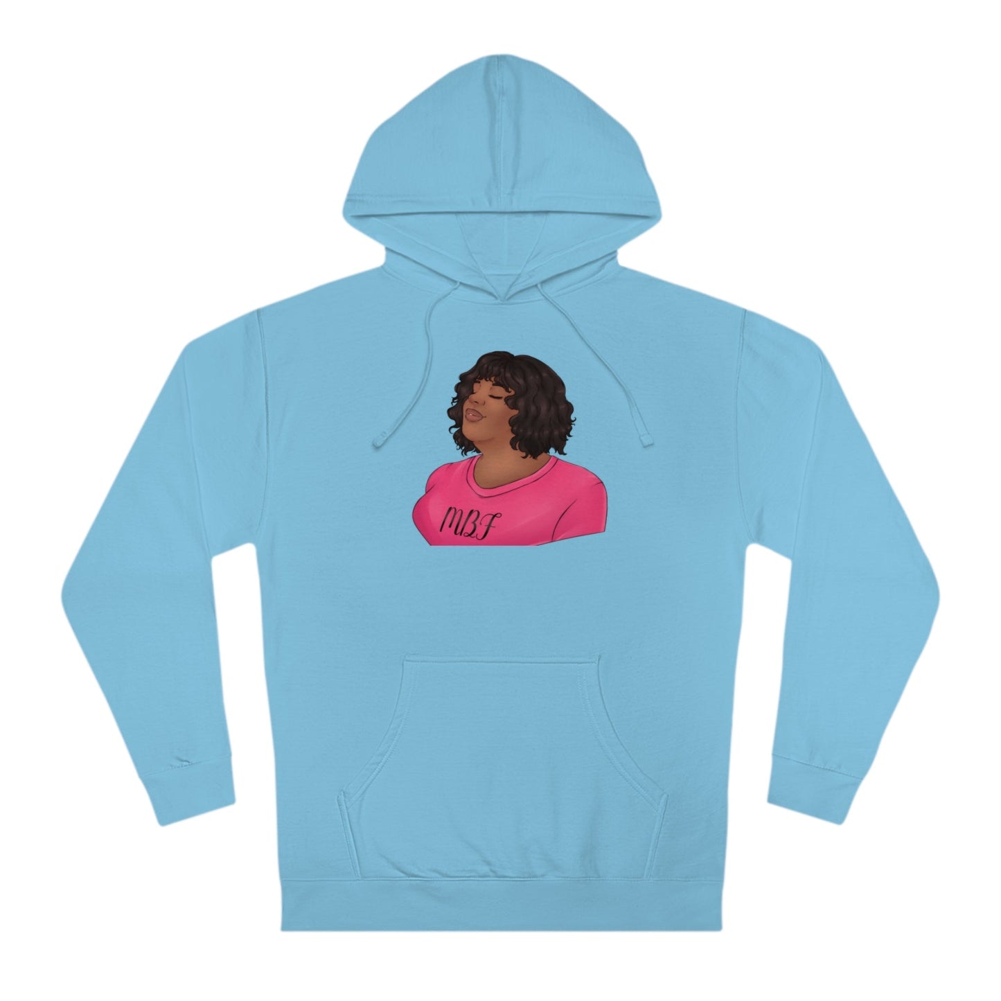 Allyson Unisex Hooded Sweatshirt Hoodie Printify Blue Aqua XS 