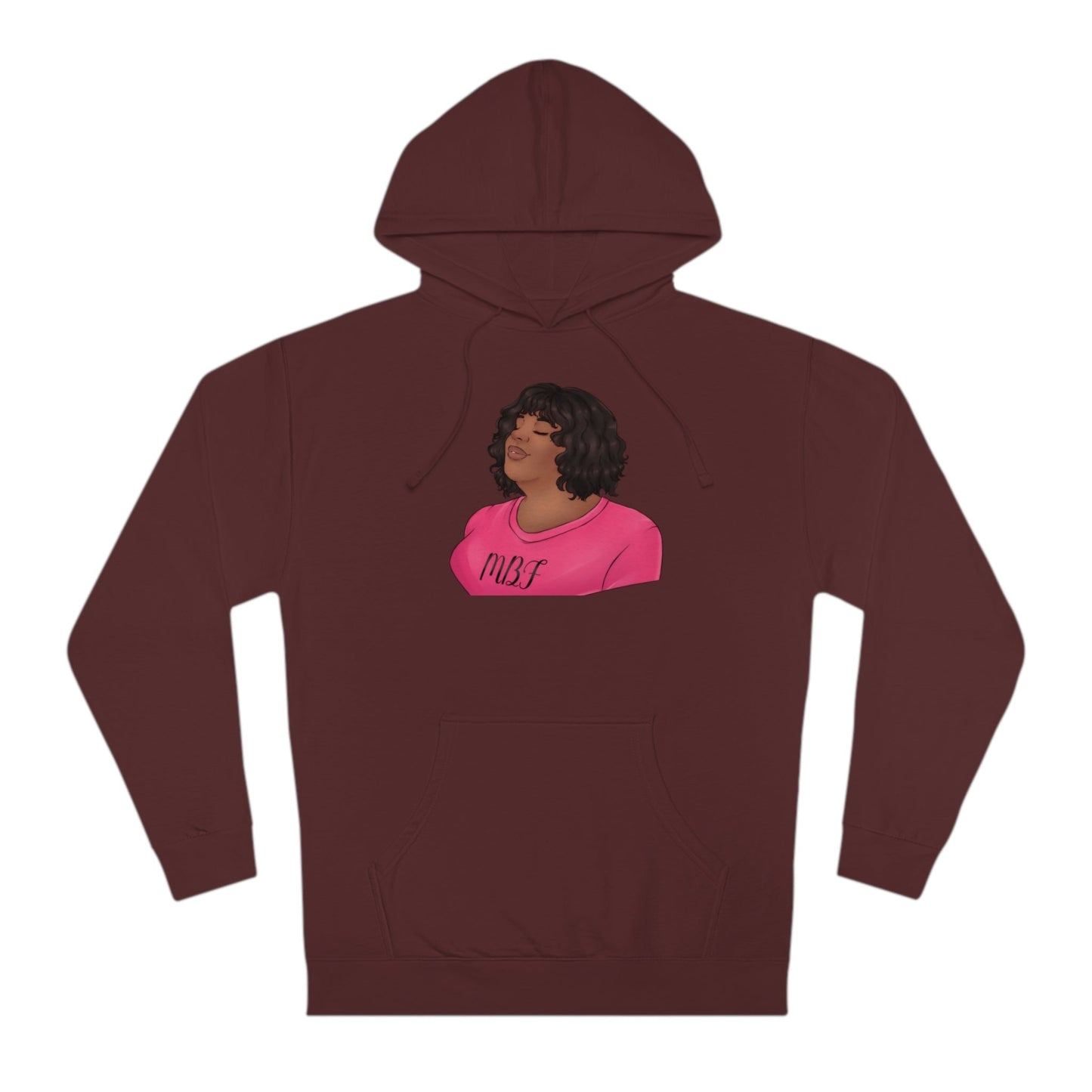 Allyson Unisex Hooded Sweatshirt Hoodie Printify Maroon XS
