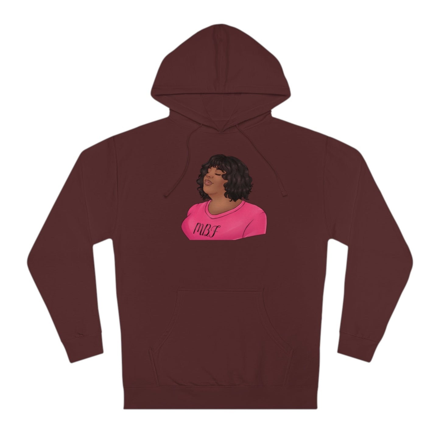 Allyson Unisex Hooded Sweatshirt Hoodie Printify Maroon XS 