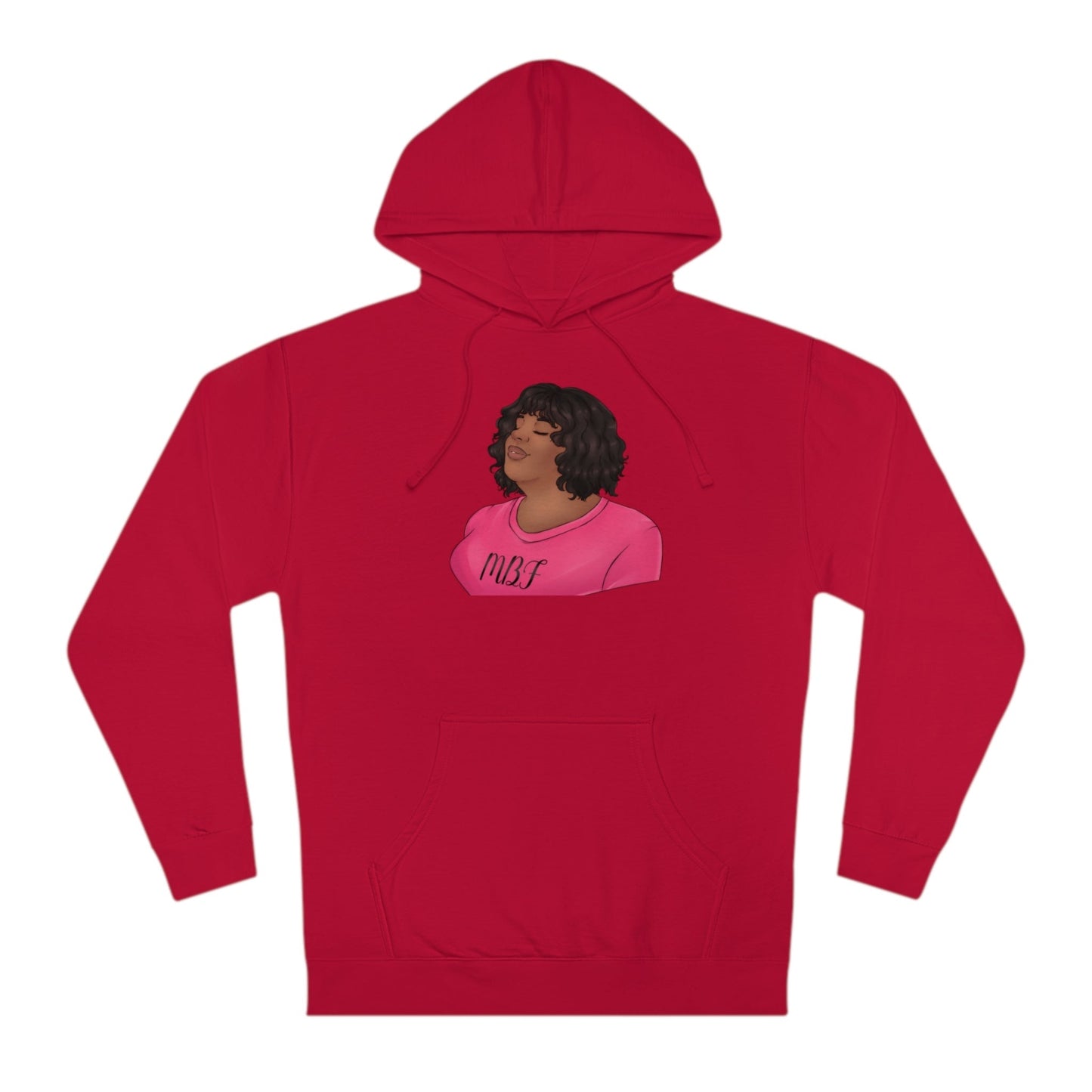 Allyson Unisex Hooded Sweatshirt Hoodie Printify Red XS