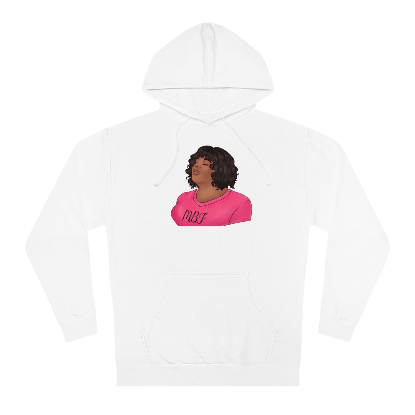 Allyson Unisex Hooded Sweatshirt Hoodie Printify White XS