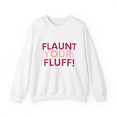 Flaunt Your Fluff Plus Size Sweatshirt Sweatshirt Printify White S