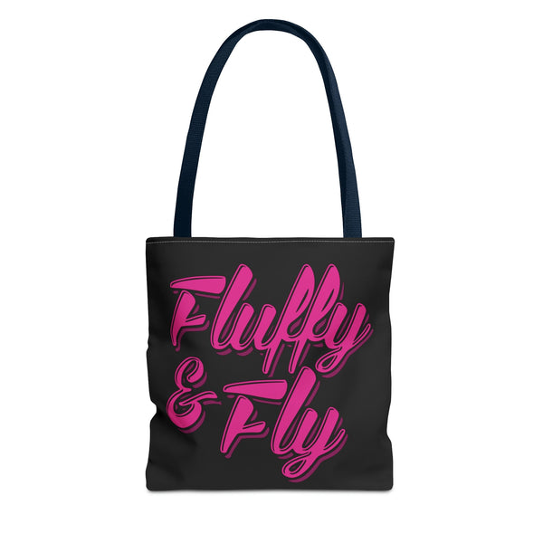 Fluffy and Fly Tote Bag Bags Printify 13" × 13'' Navy