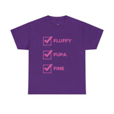 Fluffy Fupa Fine Unisex Heavy Cotton Tee Size Small- 5xl T-Shirt Printify Purple S