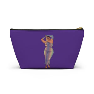Fluffy Makeup Bag with Tazah Plus Size Model Bags Printify