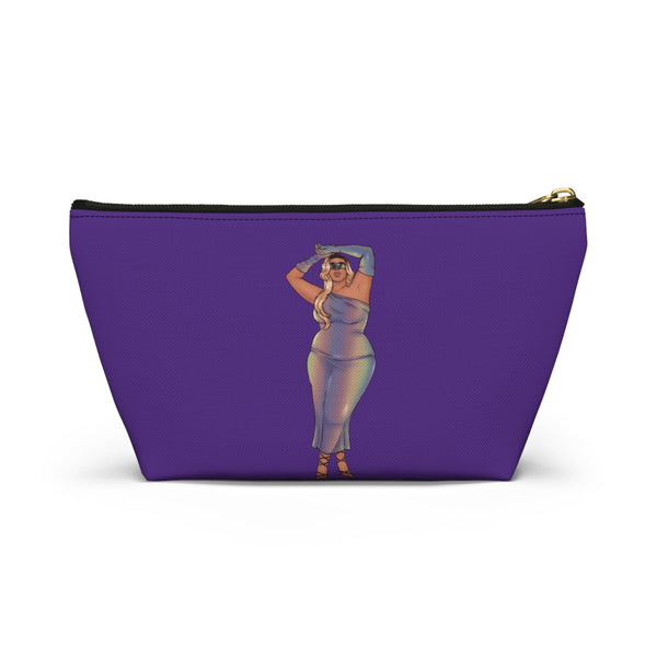 Fluffy Makeup Bag with Tazah Plus Size Model Bags Printify