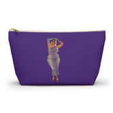 Fluffy Makeup Bag with Tazah Plus Size Model Bags Printify Large White zipper