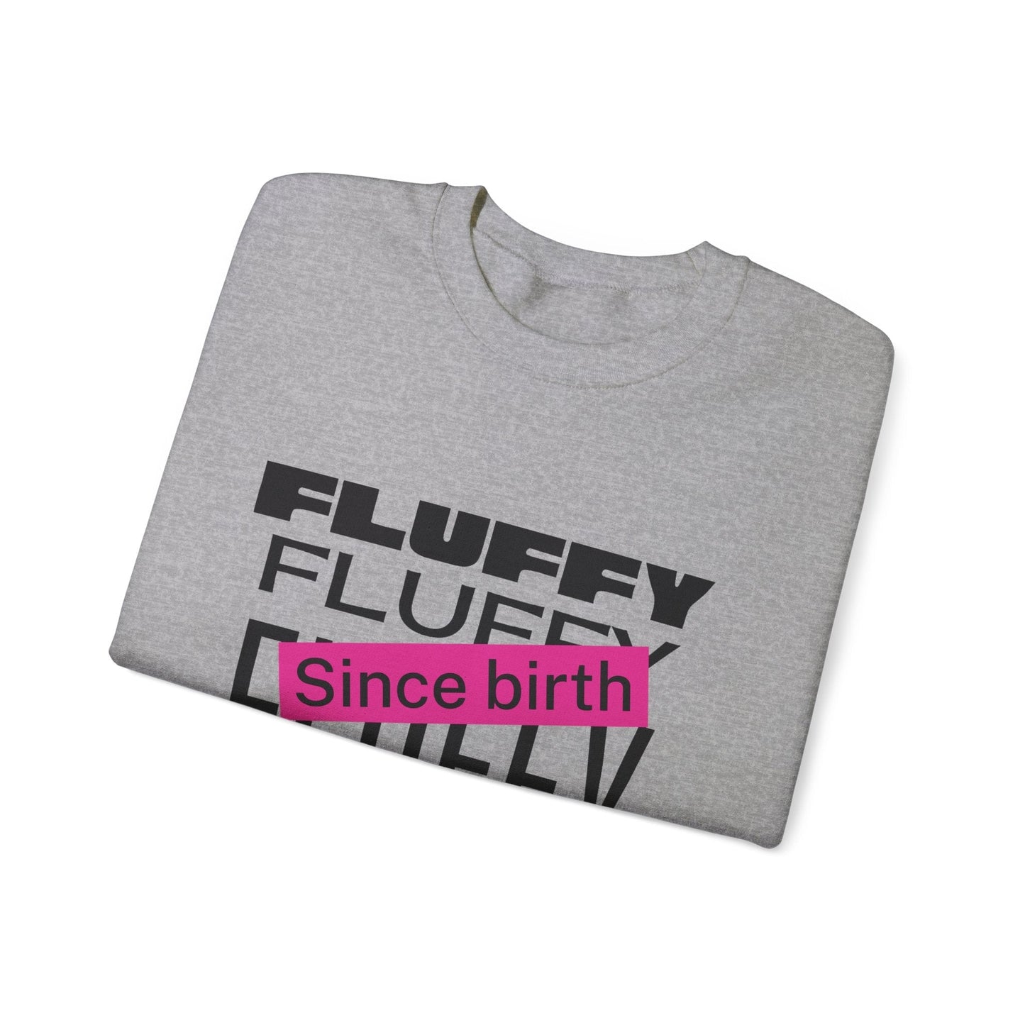 Fluffy Since Birth Unisex Heavy Blend™ Crewneck Sweatshirt Sweatshirt Printify 