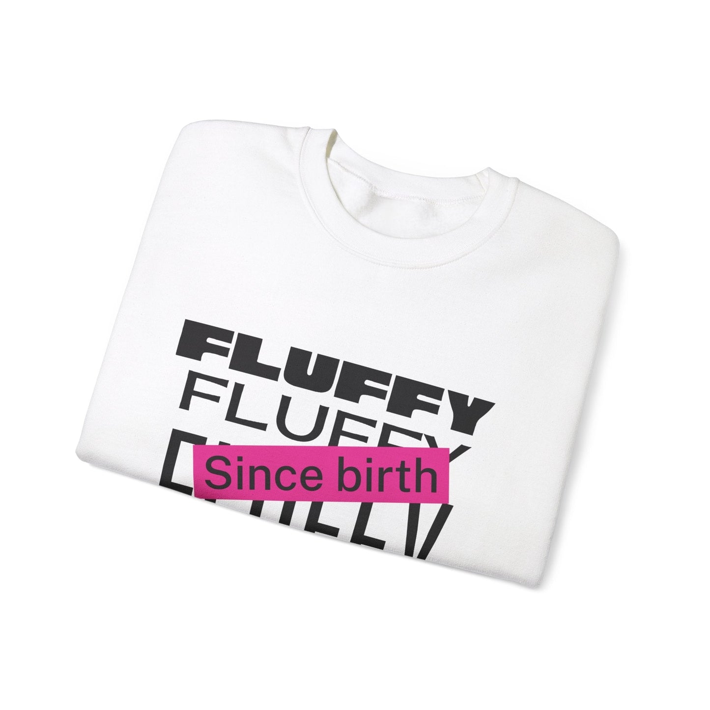 Fluffy Since Birth Unisex Heavy Blend™ Crewneck Sweatshirt Sweatshirt Printify 