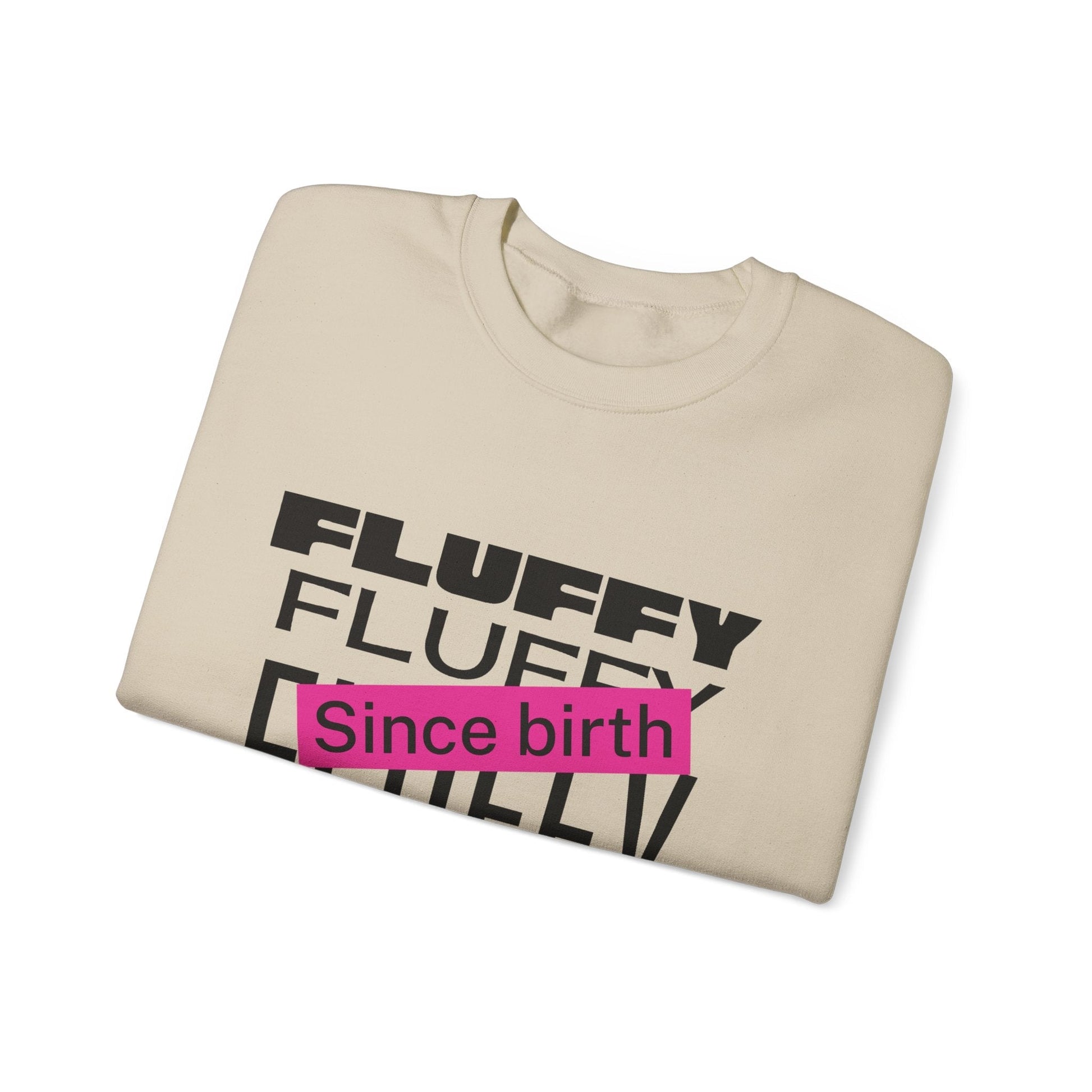 Fluffy Since Birth Unisex Heavy Blend™ Crewneck Sweatshirt Sweatshirt Printify 