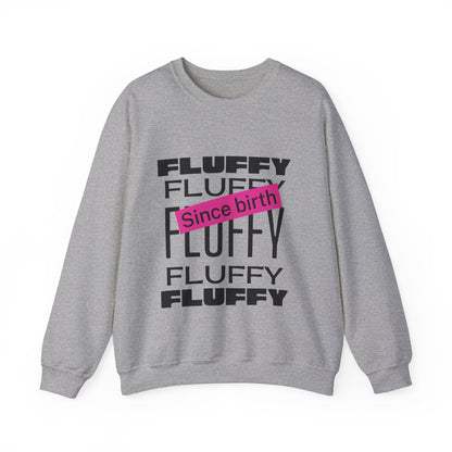 Fluffy Since Birth Unisex Heavy Blend™ Crewneck Sweatshirt Sweatshirt Printify S Sport Grey 