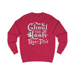 Halloween Ghoul You Look Boo-tiful Unisex Sweatshirt Plus Size 5XL Limited Edition Sweatshirt Printify Fire Red S