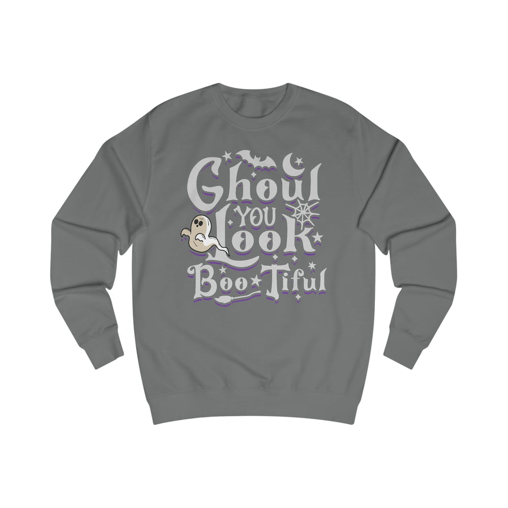 Halloween Ghoul You Look Boo-tiful Unisex Sweatshirt Plus Size 5XL Limited Edition Sweatshirt Printify Steel Grey S