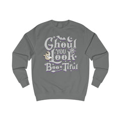 Halloween Ghoul You Look Boo-tiful Unisex Sweatshirt Plus Size 5XL Limited Edition Sweatshirt Printify Steel Grey S