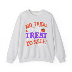 Halloween Limited Edition Crewneck Sweatshirt - Treat Yourself - Plus Size Up to 5XL Sweatshirt Printify Ash S