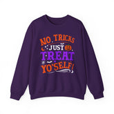 Halloween Limited Edition Crewneck Sweatshirt - Treat Yourself - Plus Size Up to 5XL Sweatshirt Printify Purple S