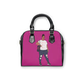 Jana Shoulder Handbag - Beauty Celebration Caricature Design Bags Printify 9.45" x 8.27" Black