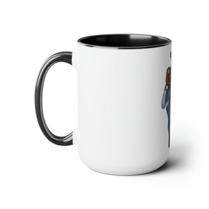 Mimi Two-Tone Coffee Mugs, 15oz Mug Printify 15oz Black