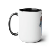 Mimi Two-Tone Coffee Mugs, 15oz Mug Printify 15oz Black