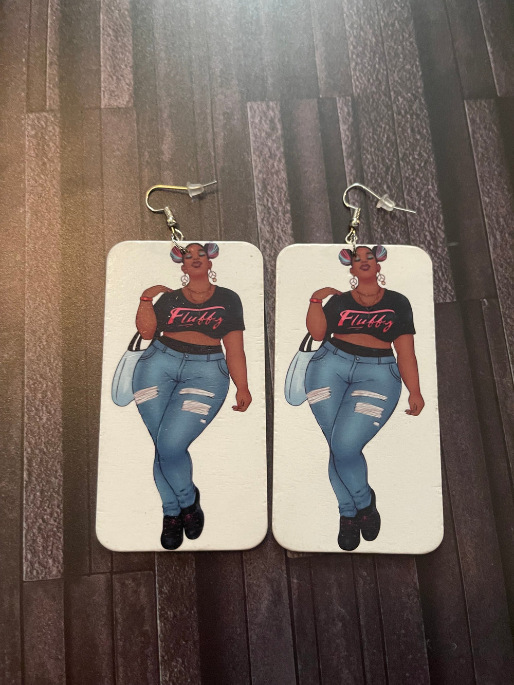 Mimi Wooded Plus Size Earrings My Beautiful Fluff