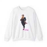Rasheedah Plus Size Model Crewneck Sweatshirt - Show off Your Fluff Contest Sweatshirt Printify White S