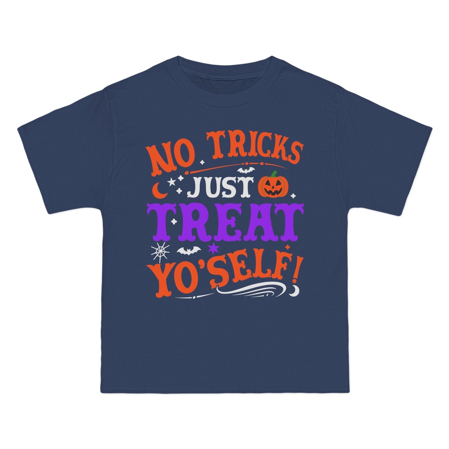 T-Shirt No Ticks Just Treat Yourself Halloween Size 6XL T-Shirt Printify Denim Blue S