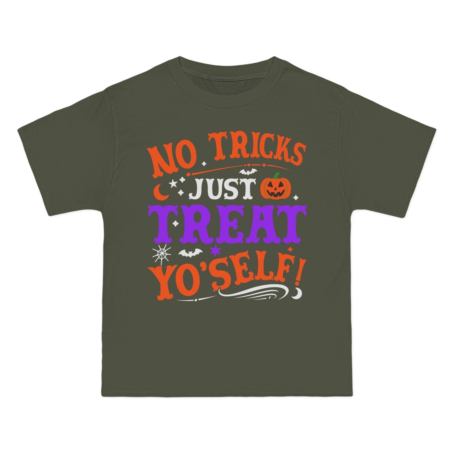 T-Shirt No Ticks Just Treat Yourself Halloween Size 6XL T-Shirt Printify Fatigue Green S