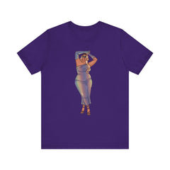 Tazah Unisex Classic Comfort Tee S-4XL - Show Off Your Fluff Collection T-Shirt Printify Team Purple XS