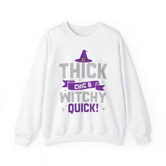 Witchy Chic Crewneck Sweatshirt - Limited Edition Halloween Design Sweatshirt Printify White S