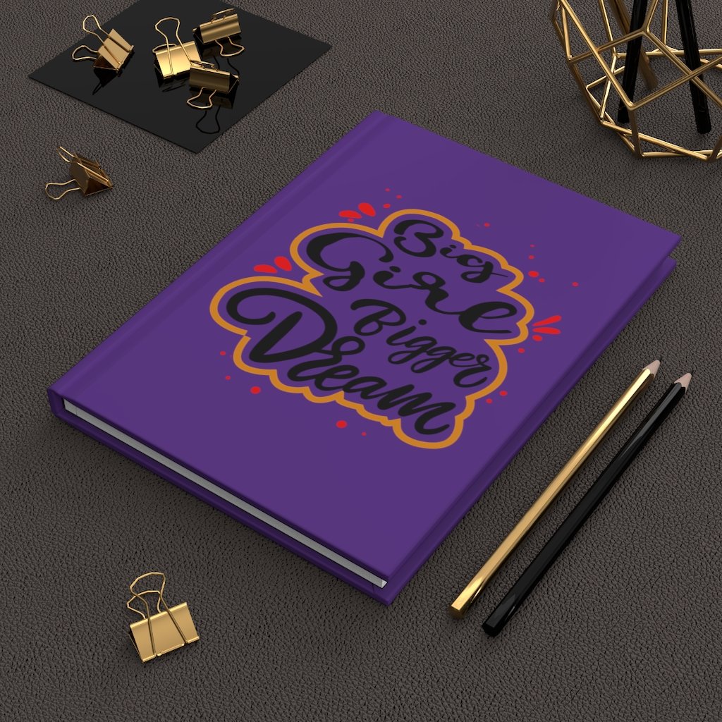 Big Girl Big Dreams Hardcover Journal Paper products Printify Journal