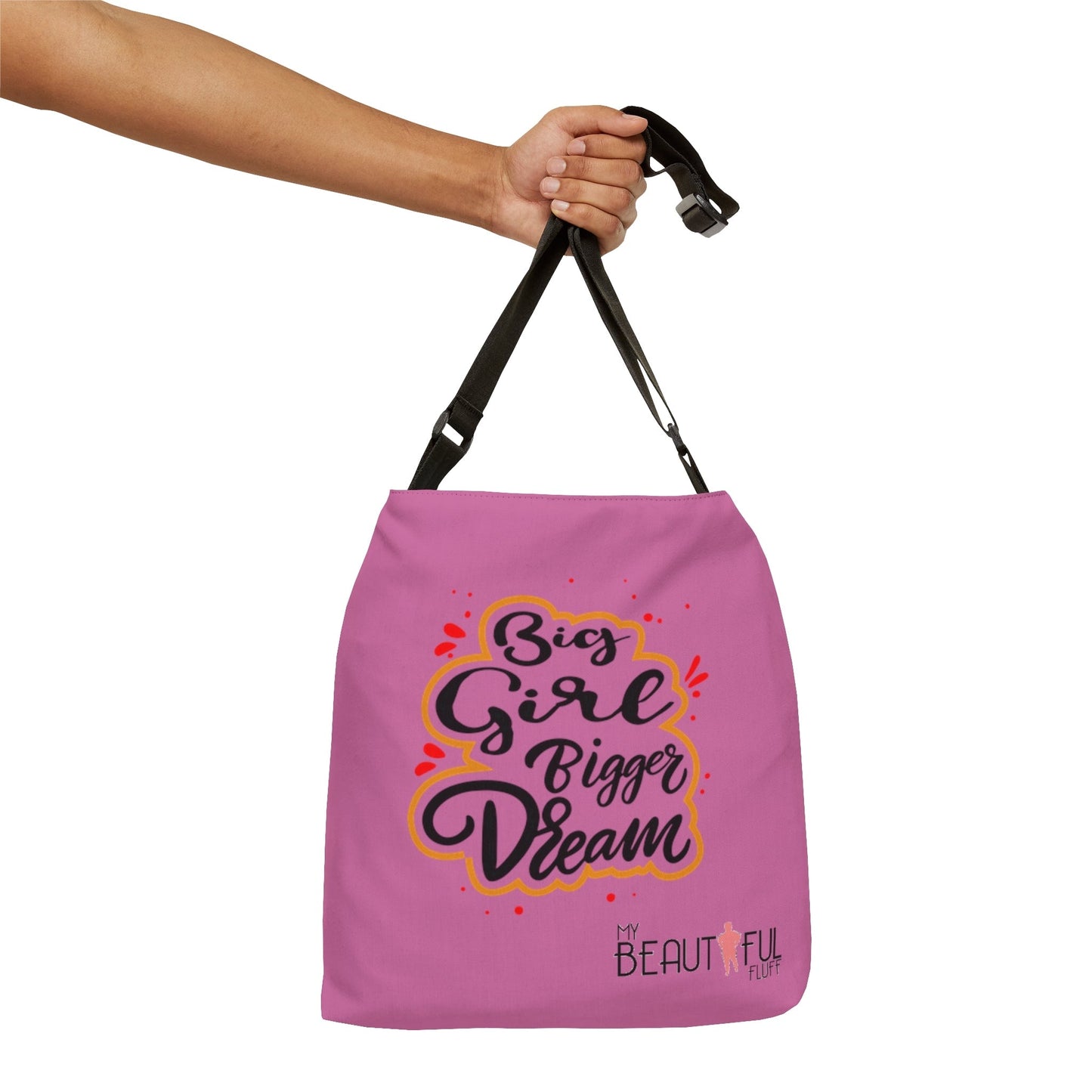 Big Girl Bigger Dream Adjustable Zipper Tote Bag Bags Printify 