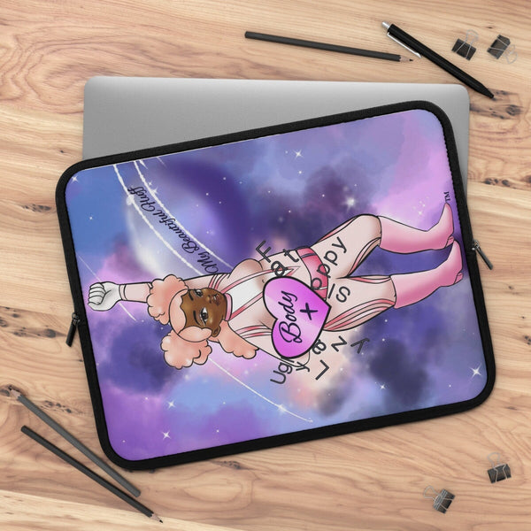 Body Positive Super Hero 13 inch Laptop Sleeve Laptop Sleeve Printify