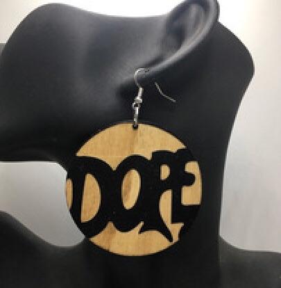 Dope Wooden Earring My Beautiful Fluff