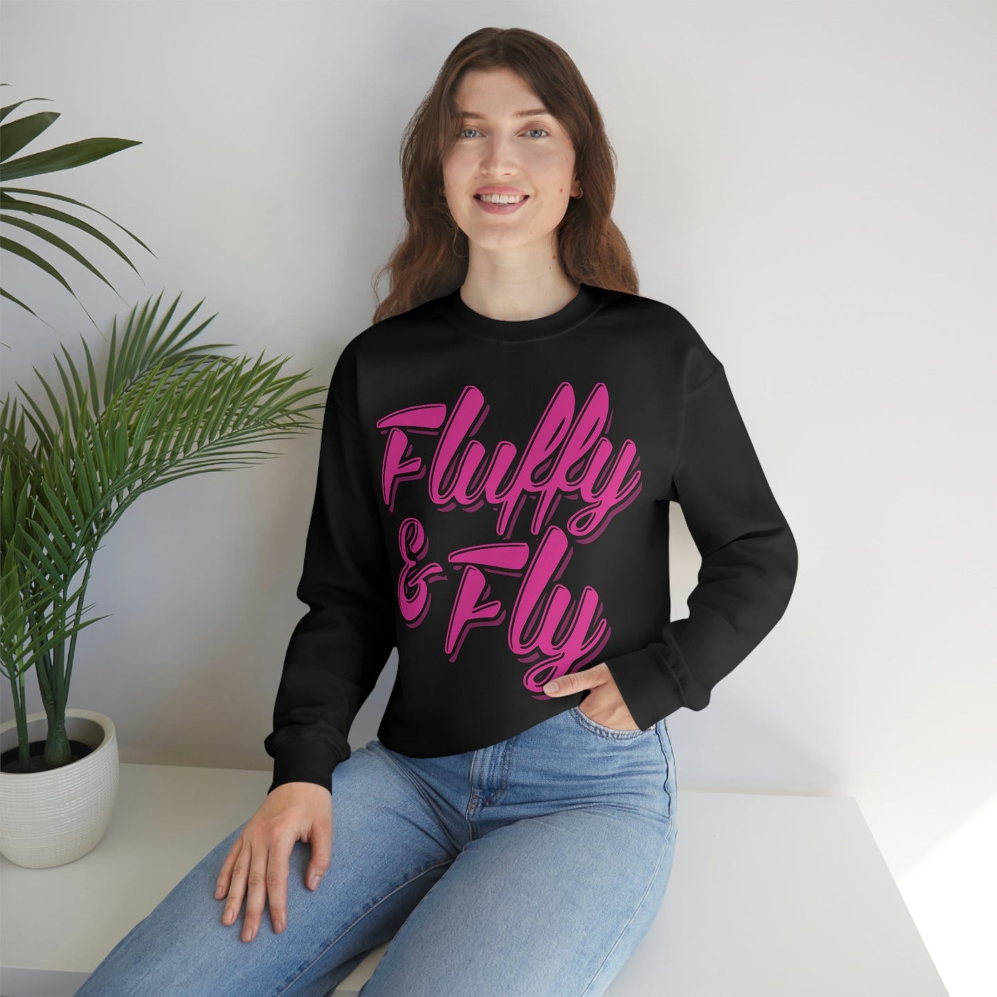 Fluffy & Fly Unisex Heavy Blend™ Crewneck Sweatshirt Sweatshirt Printify 