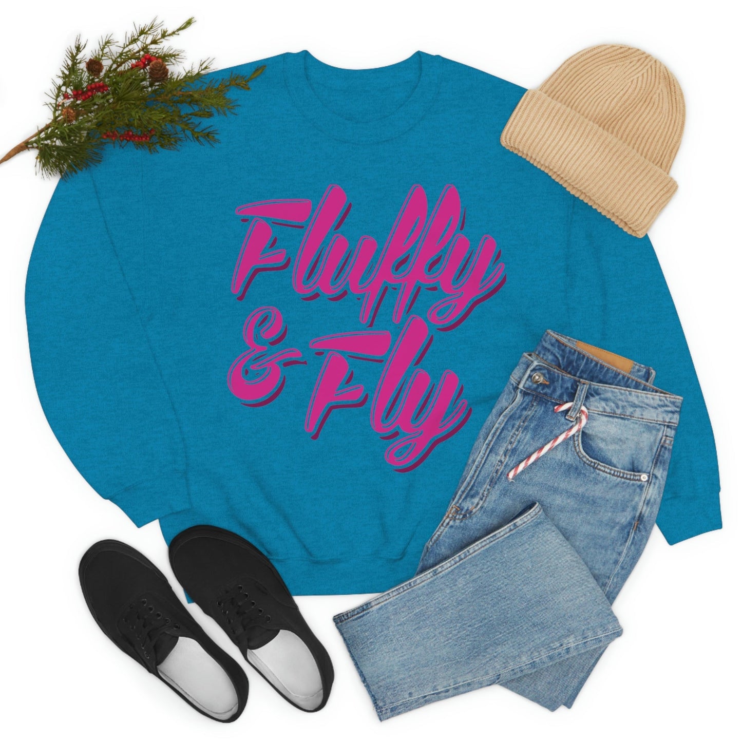 Fluffy & Fly Unisex Heavy Blend™ Crewneck Sweatshirt Sweatshirt Printify