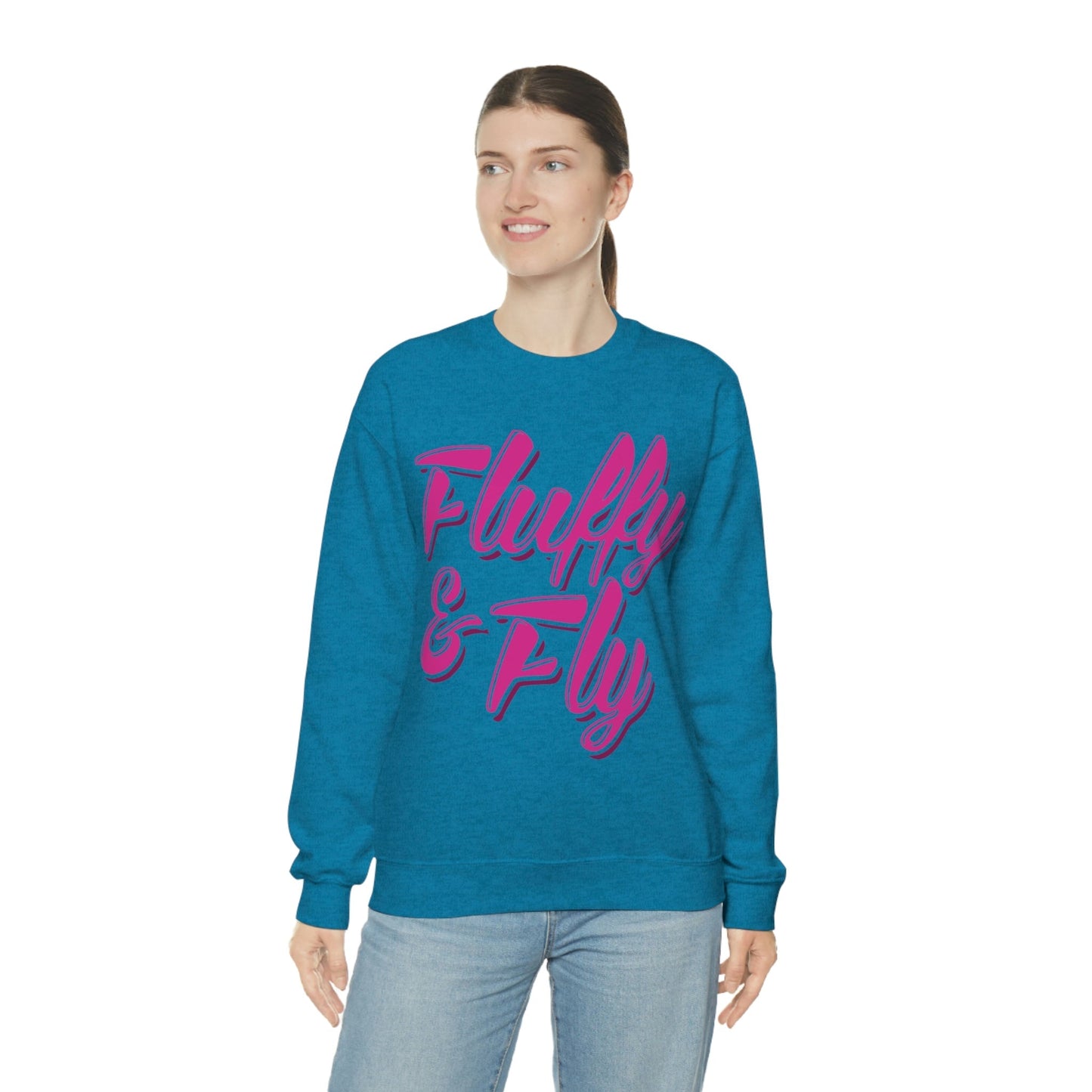 Fluffy & Fly Unisex Heavy Blend™ Crewneck Sweatshirt Sweatshirt Printify