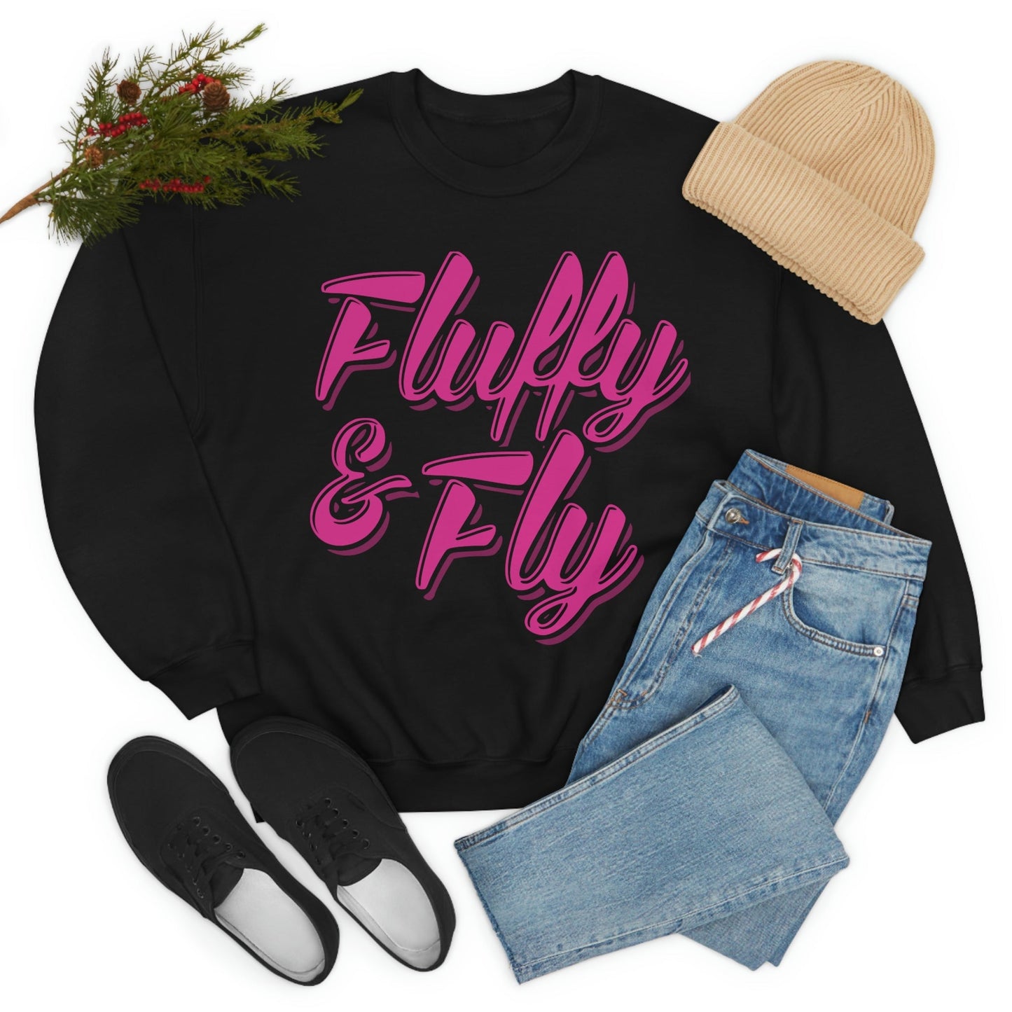 Fluffy & Fly Unisex Heavy Blend™ Crewneck Sweatshirt Sweatshirt Printify 