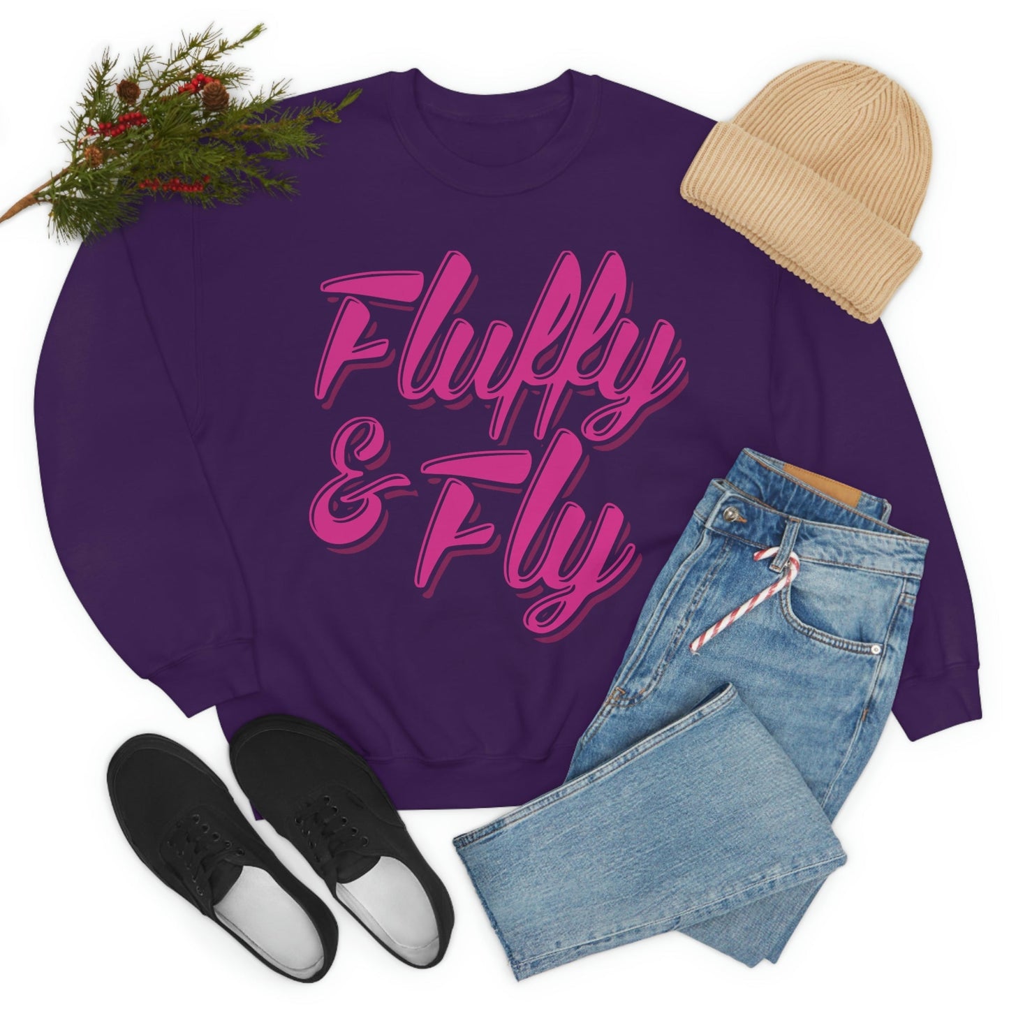 Fluffy & Fly Unisex Heavy Blend™ Crewneck Sweatshirt Sweatshirt Printify 