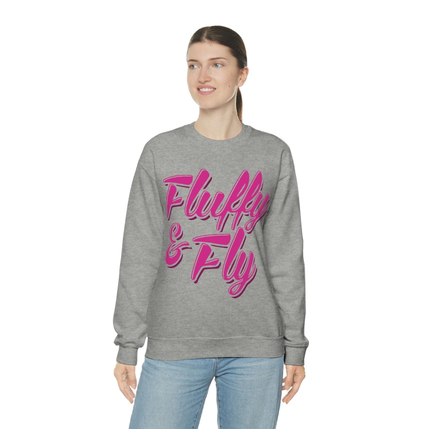 Fluffy & Fly Unisex Heavy Blend™ Crewneck Sweatshirt Sweatshirt Printify 