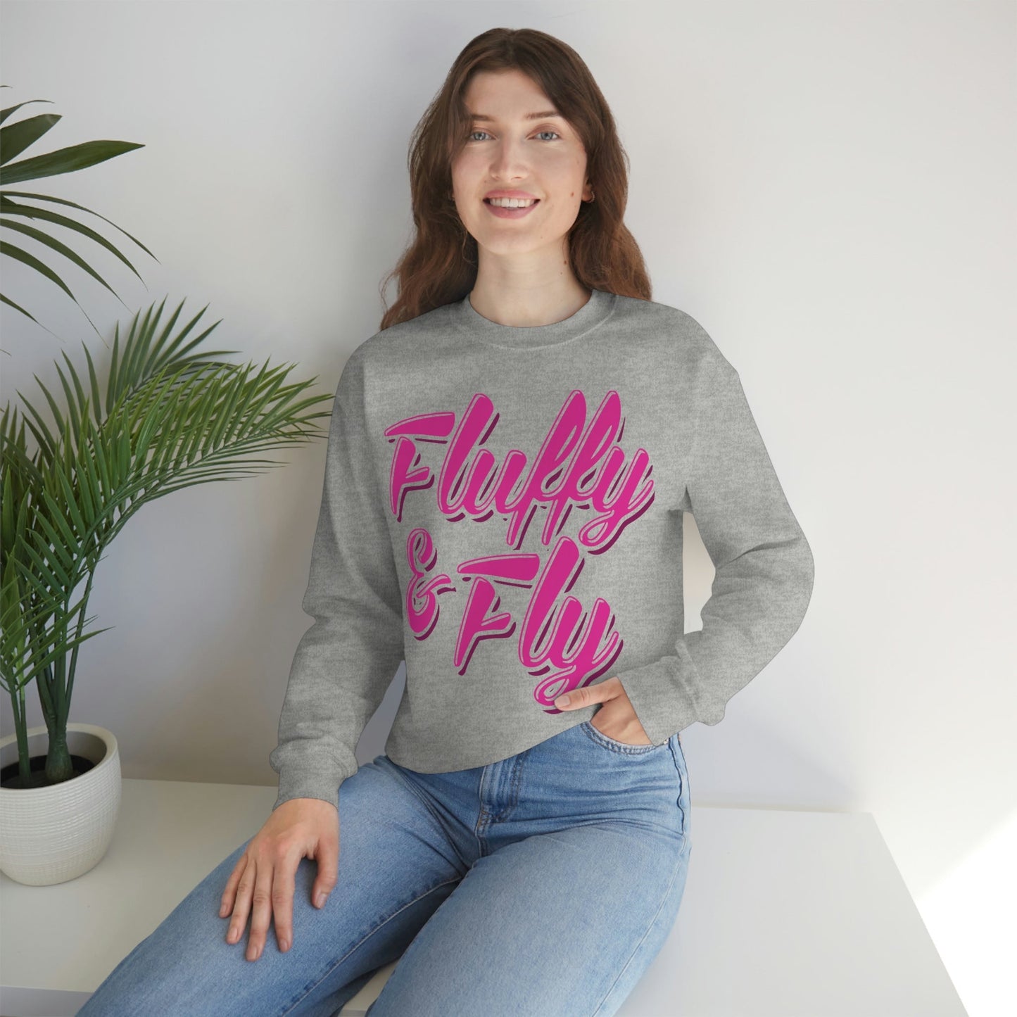 Fluffy & Fly Unisex Heavy Blend™ Crewneck Sweatshirt Sweatshirt Printify 