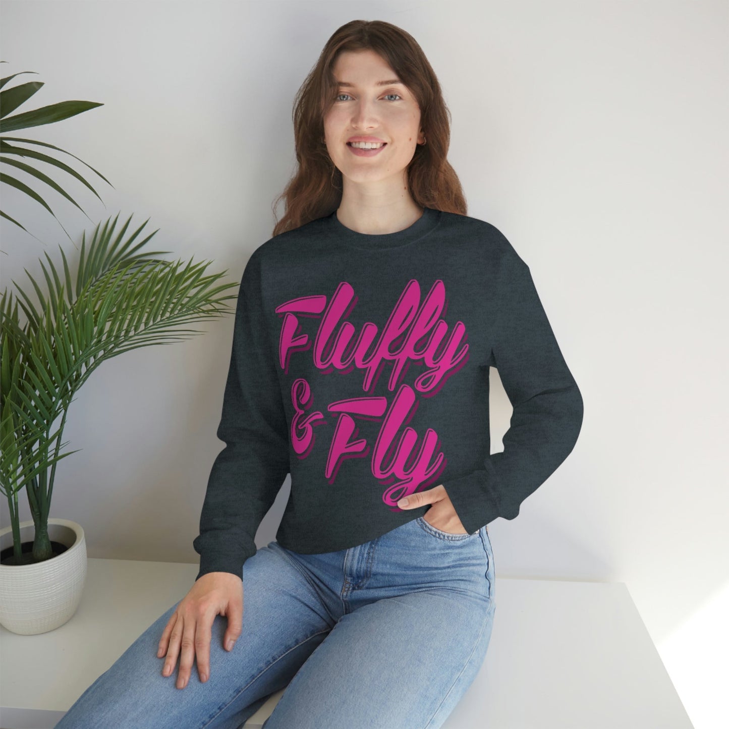 Fluffy & Fly Unisex Heavy Blend™ Crewneck Sweatshirt Sweatshirt Printify 