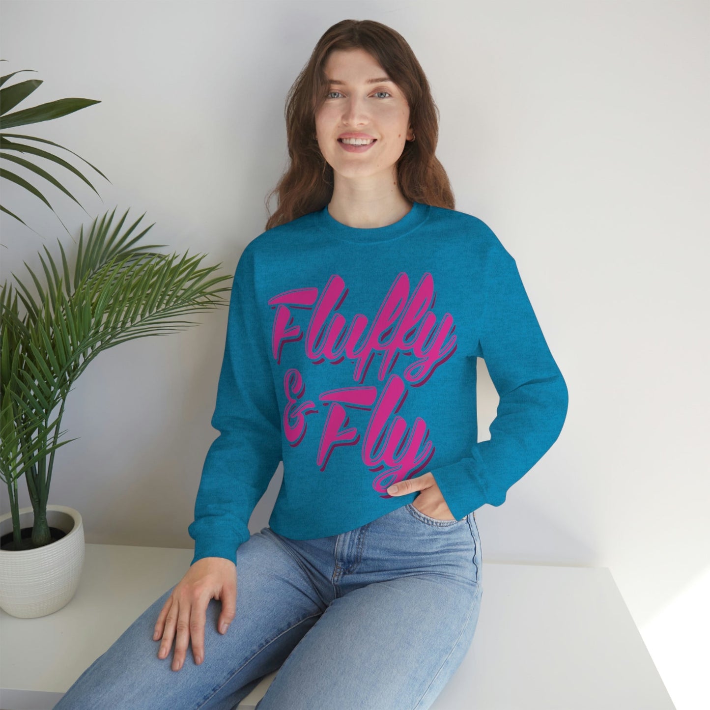 Fluffy & Fly Unisex Heavy Blend™ Crewneck Sweatshirt Sweatshirt Printify 