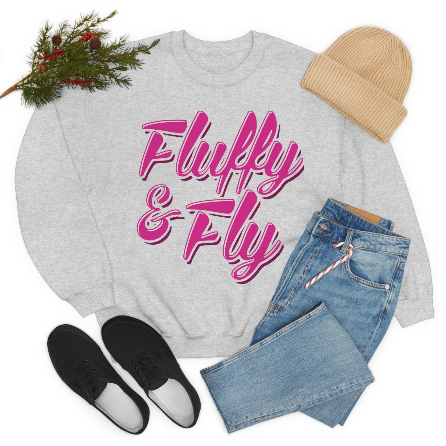 Fluffy & Fly Unisex Heavy Blend™ Crewneck Sweatshirt Sweatshirt Printify