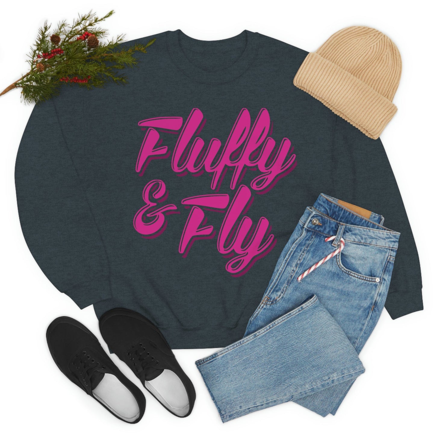 Fluffy & Fly Unisex Heavy Blend™ Crewneck Sweatshirt Sweatshirt Printify