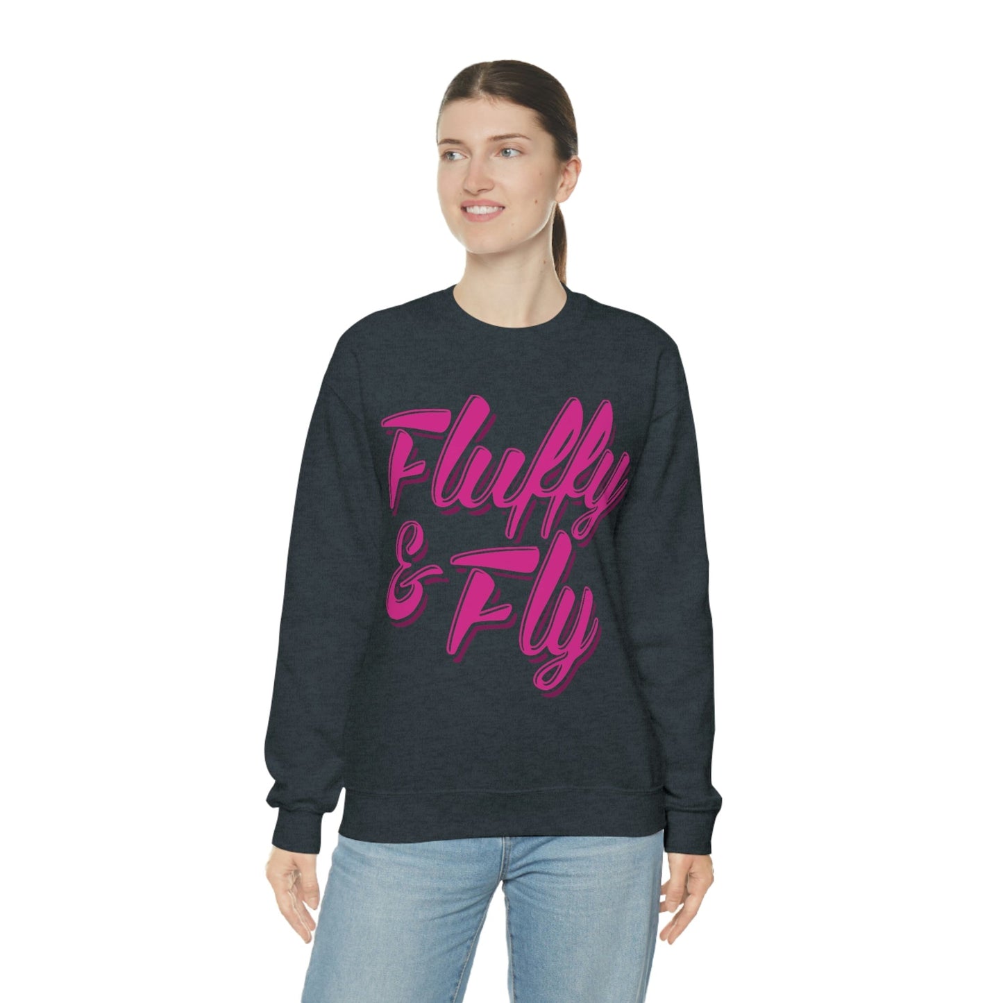 Fluffy & Fly Unisex Heavy Blend™ Crewneck Sweatshirt Sweatshirt Printify 