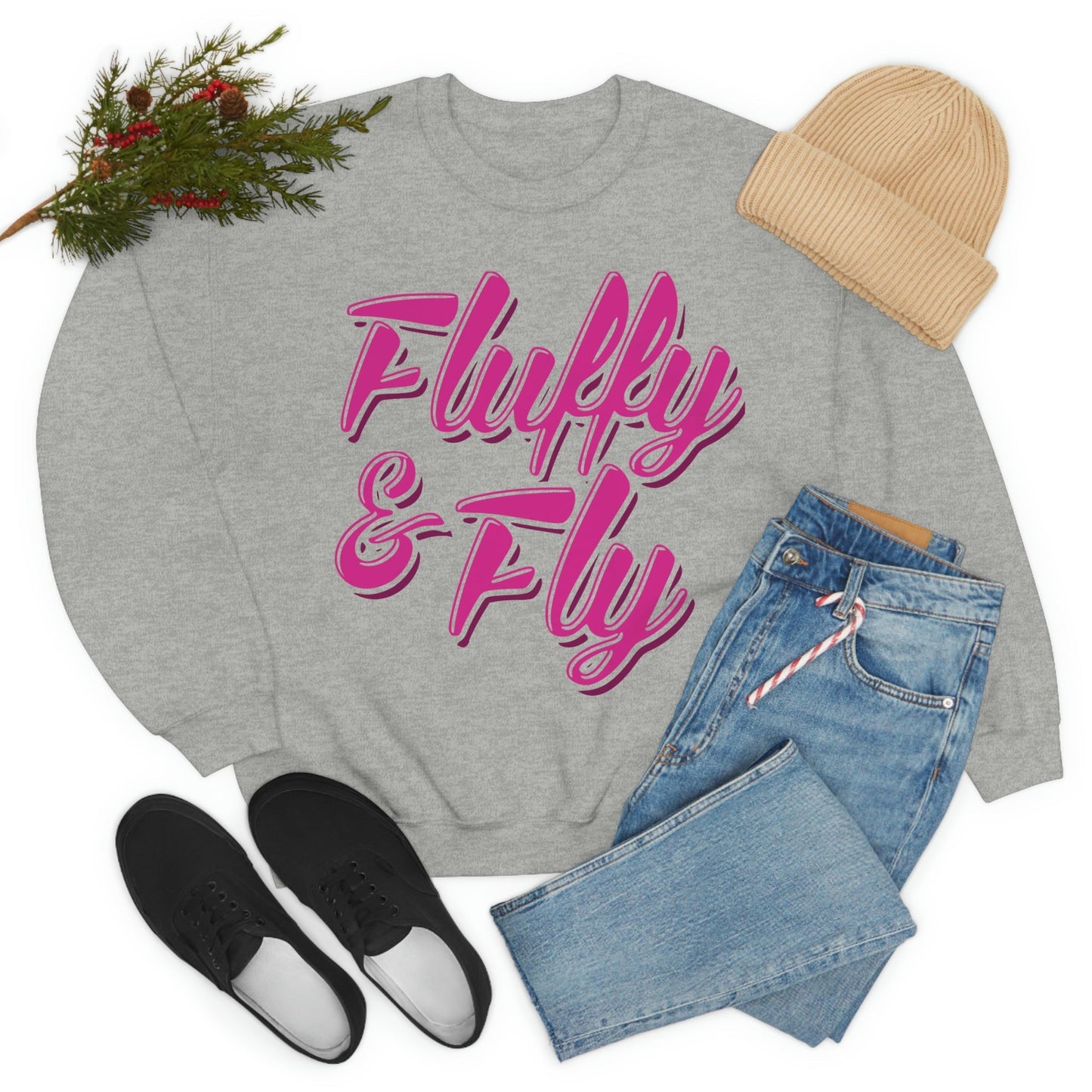 Fluffy & Fly Unisex Heavy Blend™ Crewneck Sweatshirt Sweatshirt Printify 