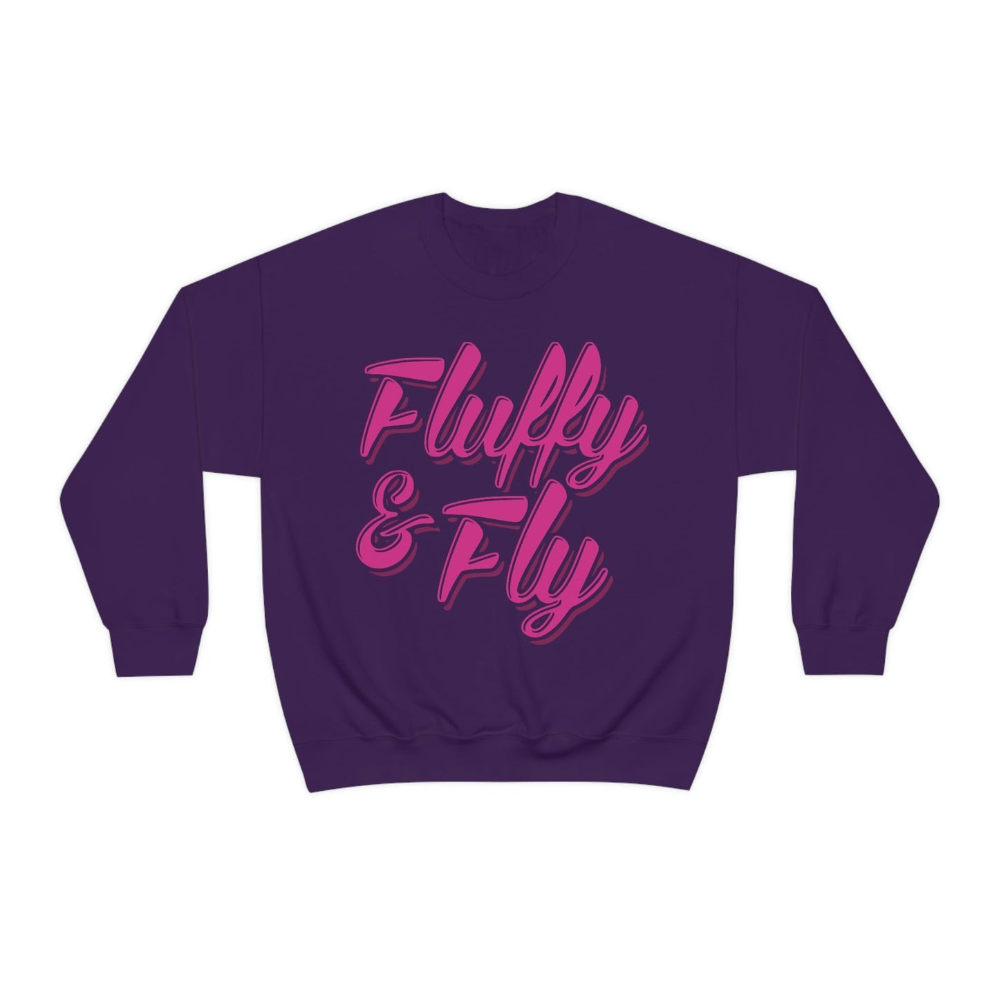 Fluffy & Fly Unisex Heavy Blend™ Crewneck Sweatshirt Sweatshirt Printify S Purple